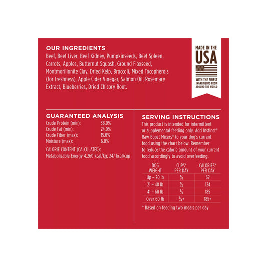 Instinct® Raw Boost Mixers Freeze-Dried All Life Stages Dog Food Topper - Raw, Grain Free, Beef