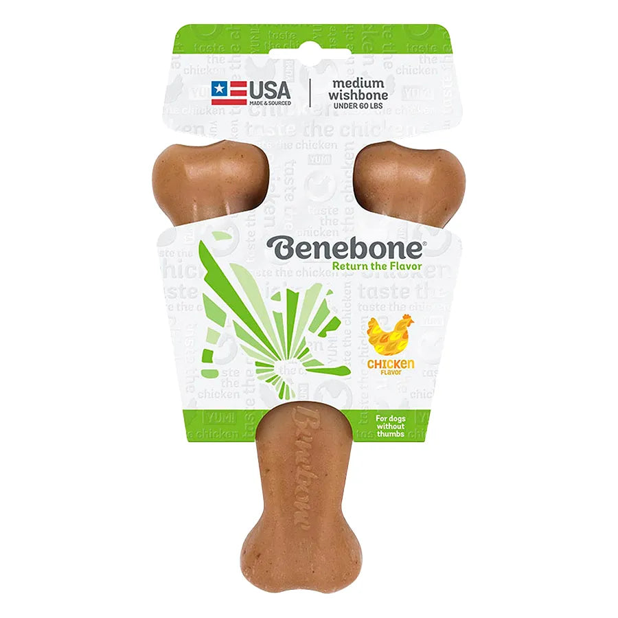 Benebone Wishbone Durable Dog Chew Toy (Real Bacon Flavor)