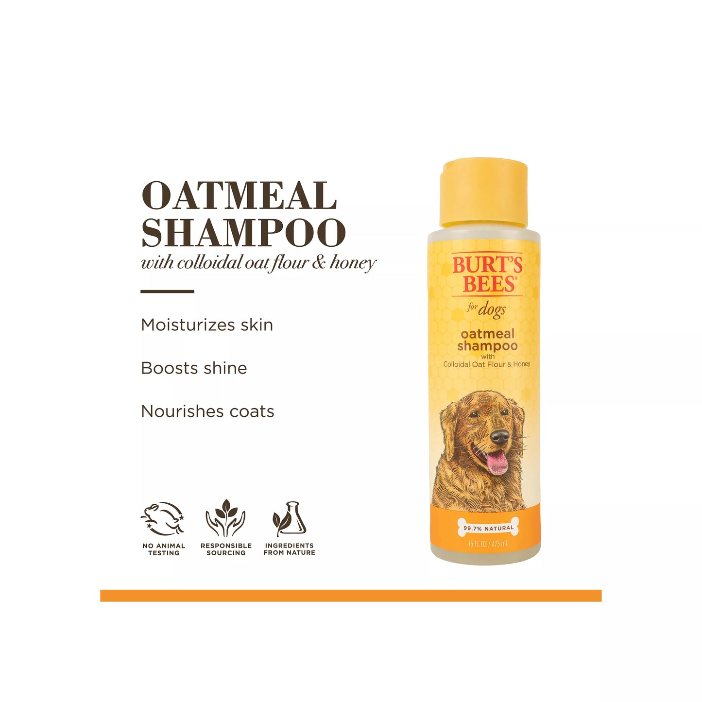Burt's Bees® Oatmeal Dog Shampoo - Colloidal Oat Flour & Honey