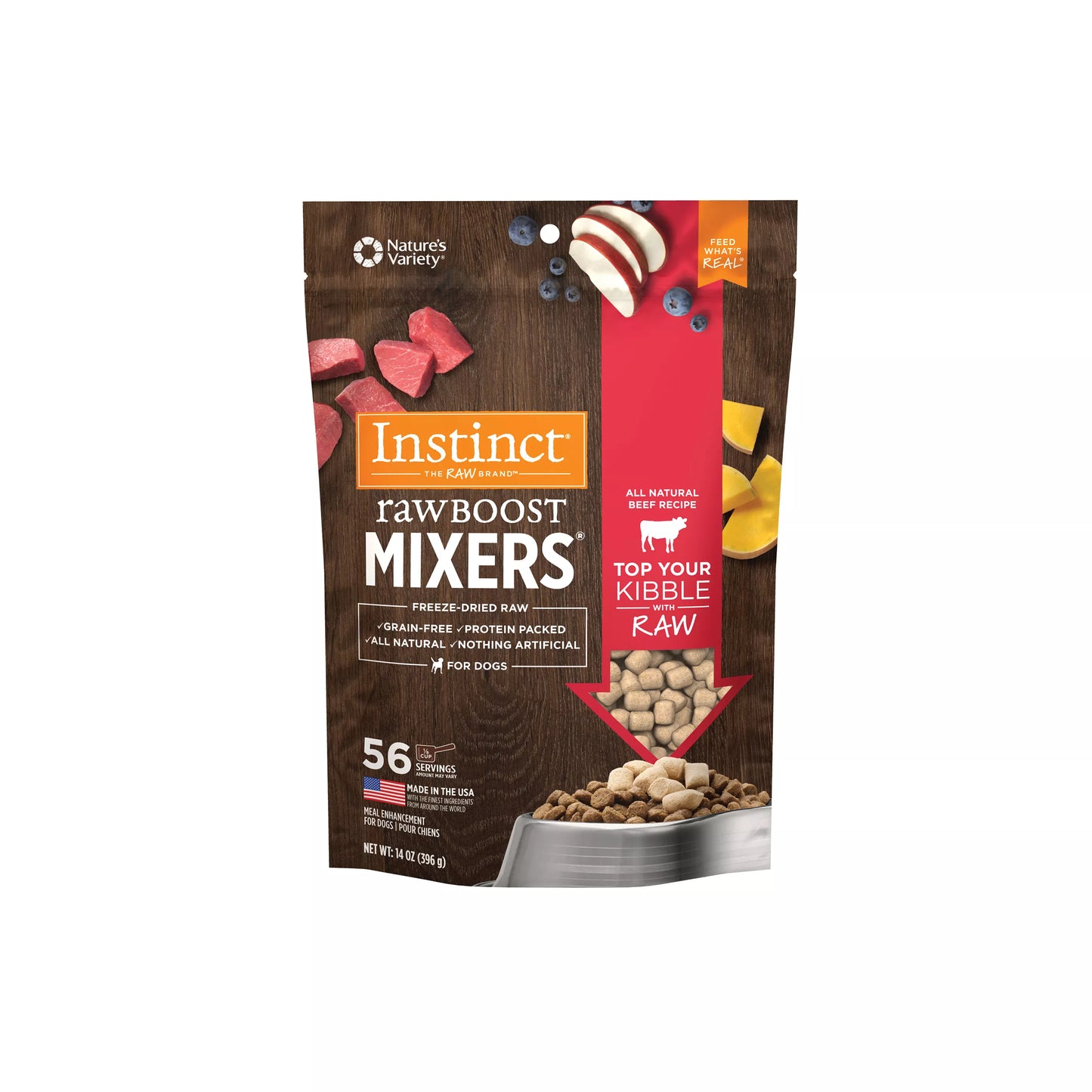 Instinct® Raw Boost Mixers Freeze-Dried All Life Stages Dog Food Topper - Raw, Grain Free, Beef