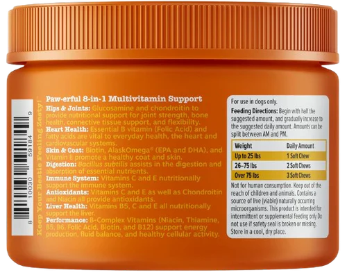 8-in-1 Multivitamin Mini Bites for Small Dogs