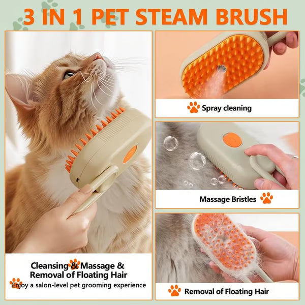 Pet Steam Brush,Cat Dog Hair Remover