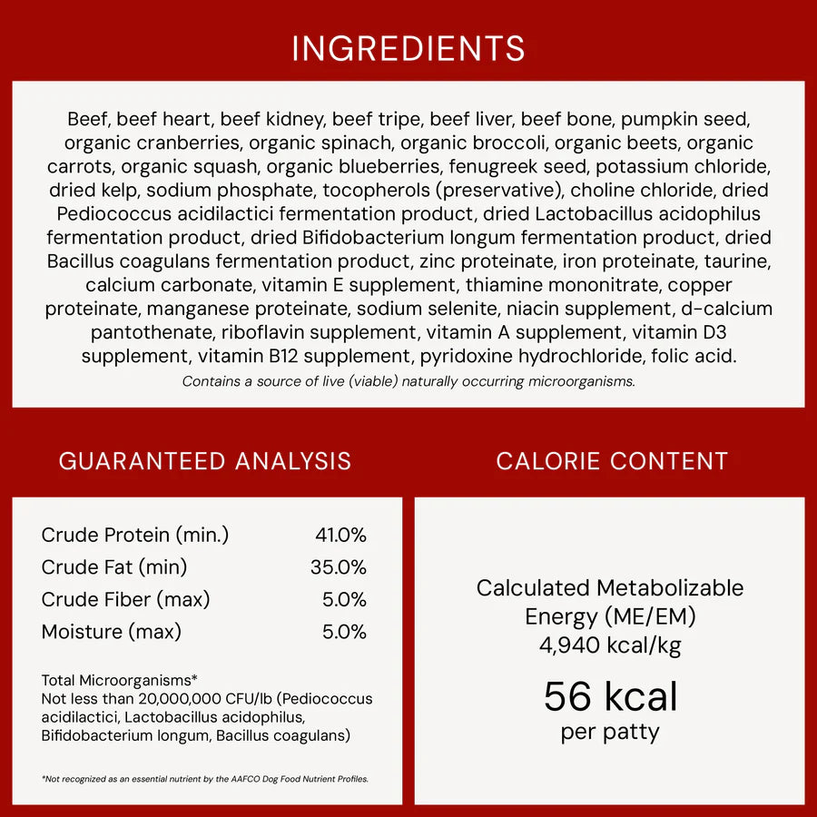 Stella & Chewy's Freeze Dried Raw Dinner Patties High Protein Super Beef Recipe Dry Dog Food