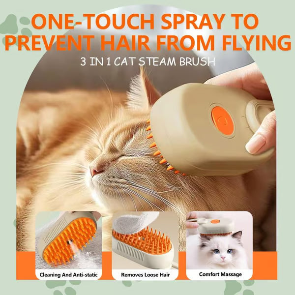 Pet Steam Brush,Cat Dog Hair Remover
