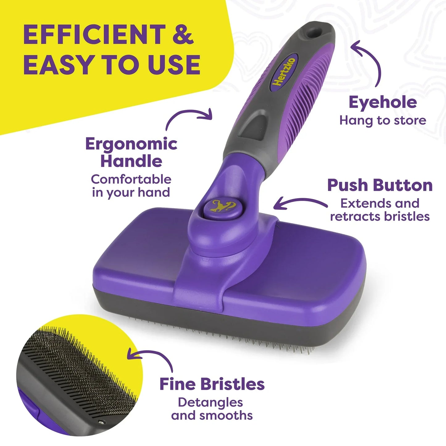 Hertzko Self-Cleaning Slicker Brush