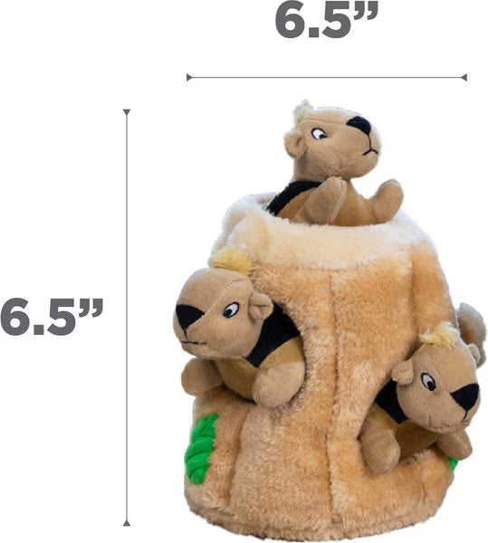 Outward Hound Hide A Squirrel Squeaky Puzzle Plush Dog Toy